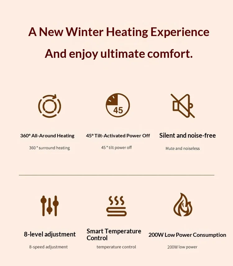 Foot Warmer Winter Office Dormitory Table Under Cover Electric Heating Intelligent Temperature Control Warm-up Device Heater